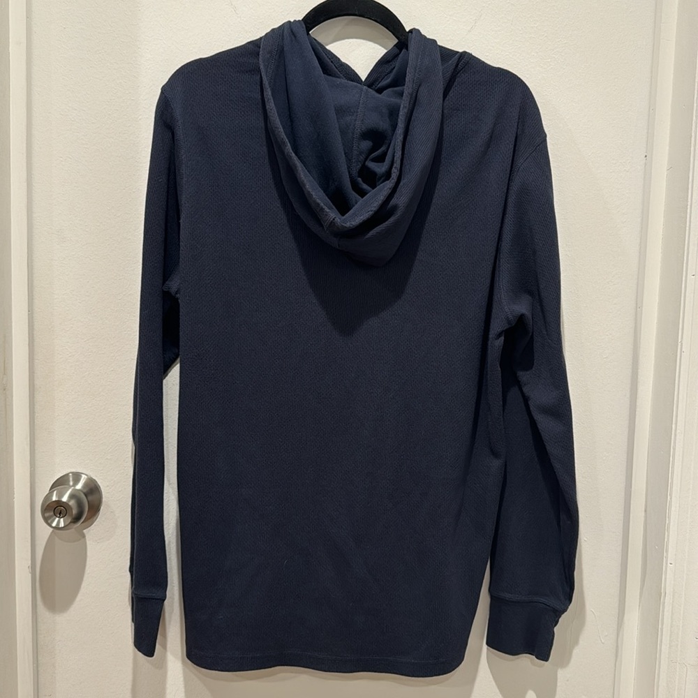 REI Navy blue waffle material navy blue pullover hoodie - Picture 3 of 4